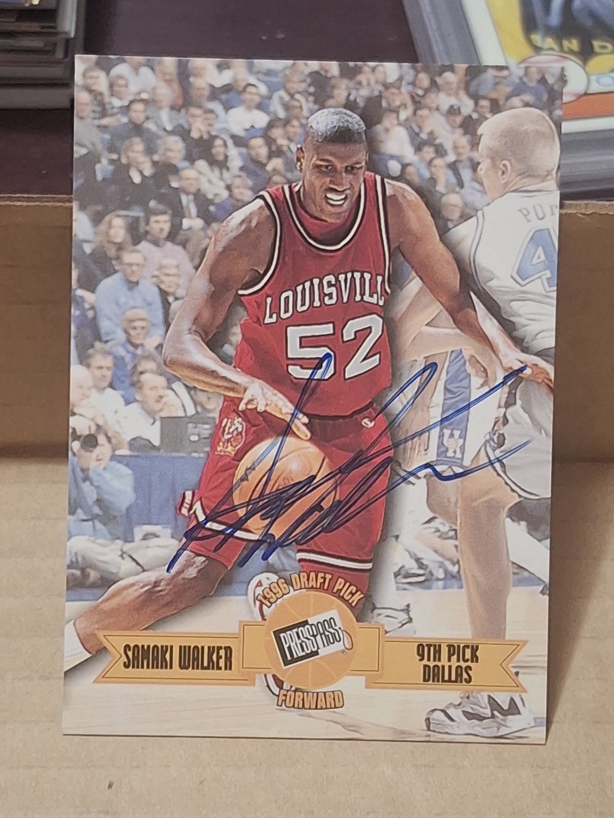 1996-97 SAMAKI WALKER PRESS PASS NBA AUTOGRAPHED AUTO ROOKIE CARD RC LOUISVILLE