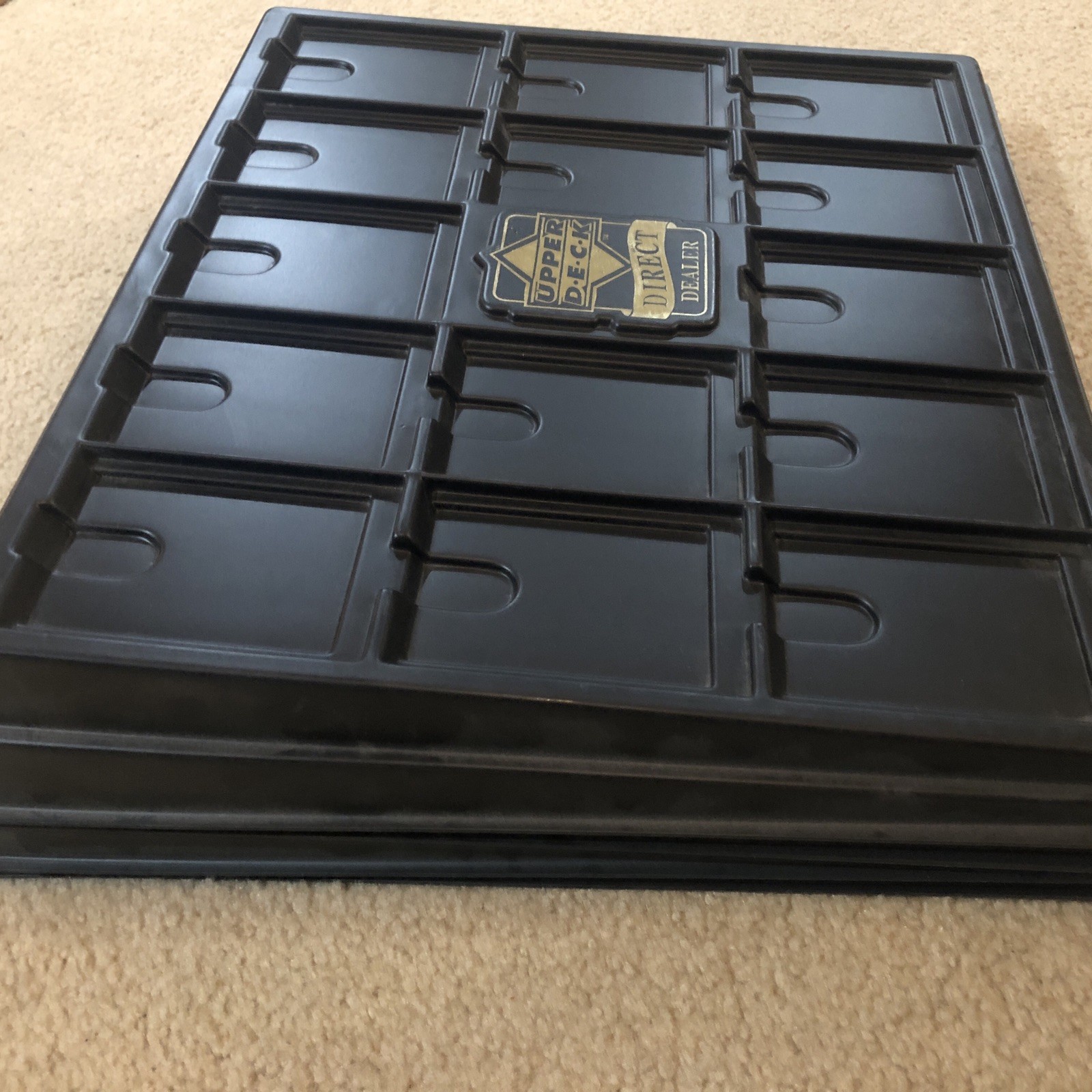 4 New UD Upper Deck Direct Dealer Card Sorting Tray Stackable Stackable Black