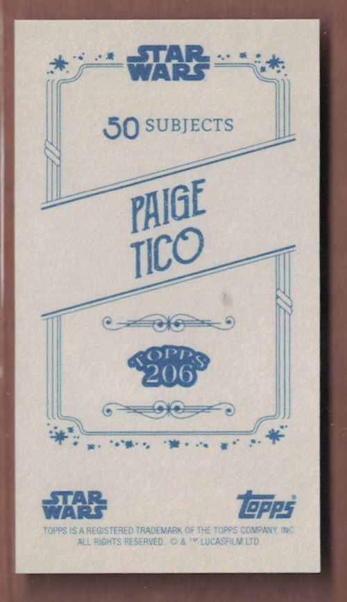 2022 Topps Star Wars 206 Internet Exlcusive Paige Tico
