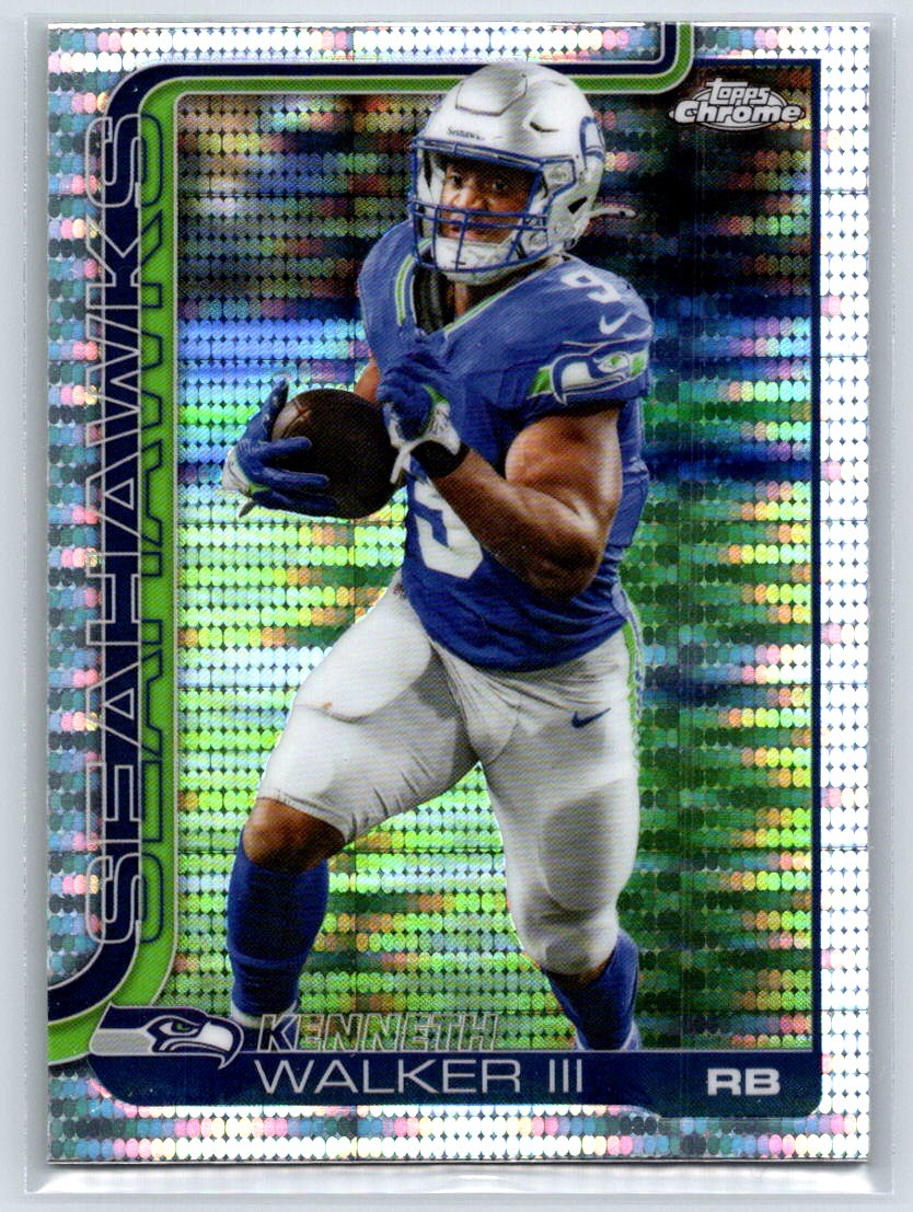 2025 Topps Chrome Kenneth Walker III Pulsar Refractor #276 Seattle Seahawks