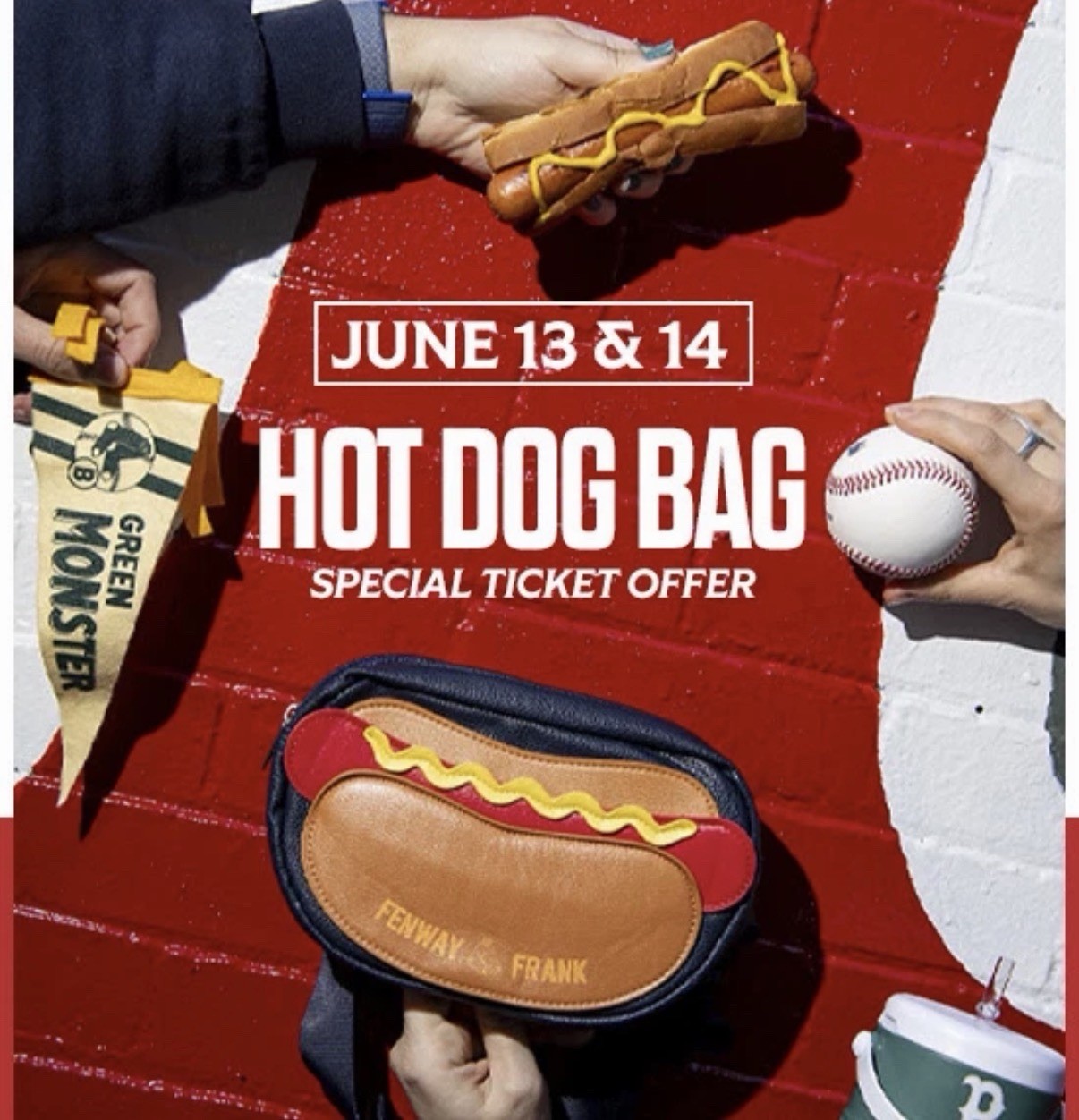 2026 Boston Red Sox “Fenway Frank” Hot Dog Bag Fenway Exclusive Giveaway