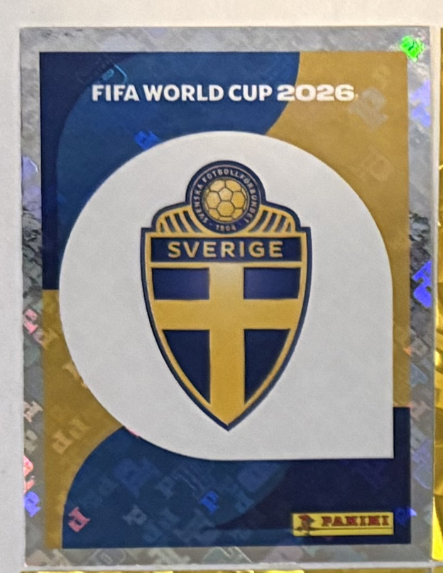 2026 Panini World Cup Sticker Rare Gold Crumple Foil Sweden