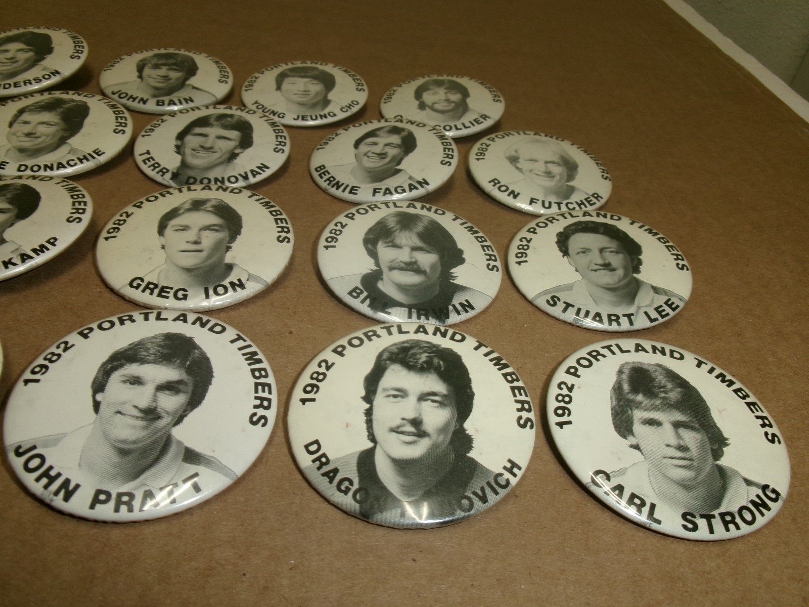 NASL 1982 Portland Timbers Soccer Team Lot of 19 DIFFERENT Pinback Buttons-2.25″