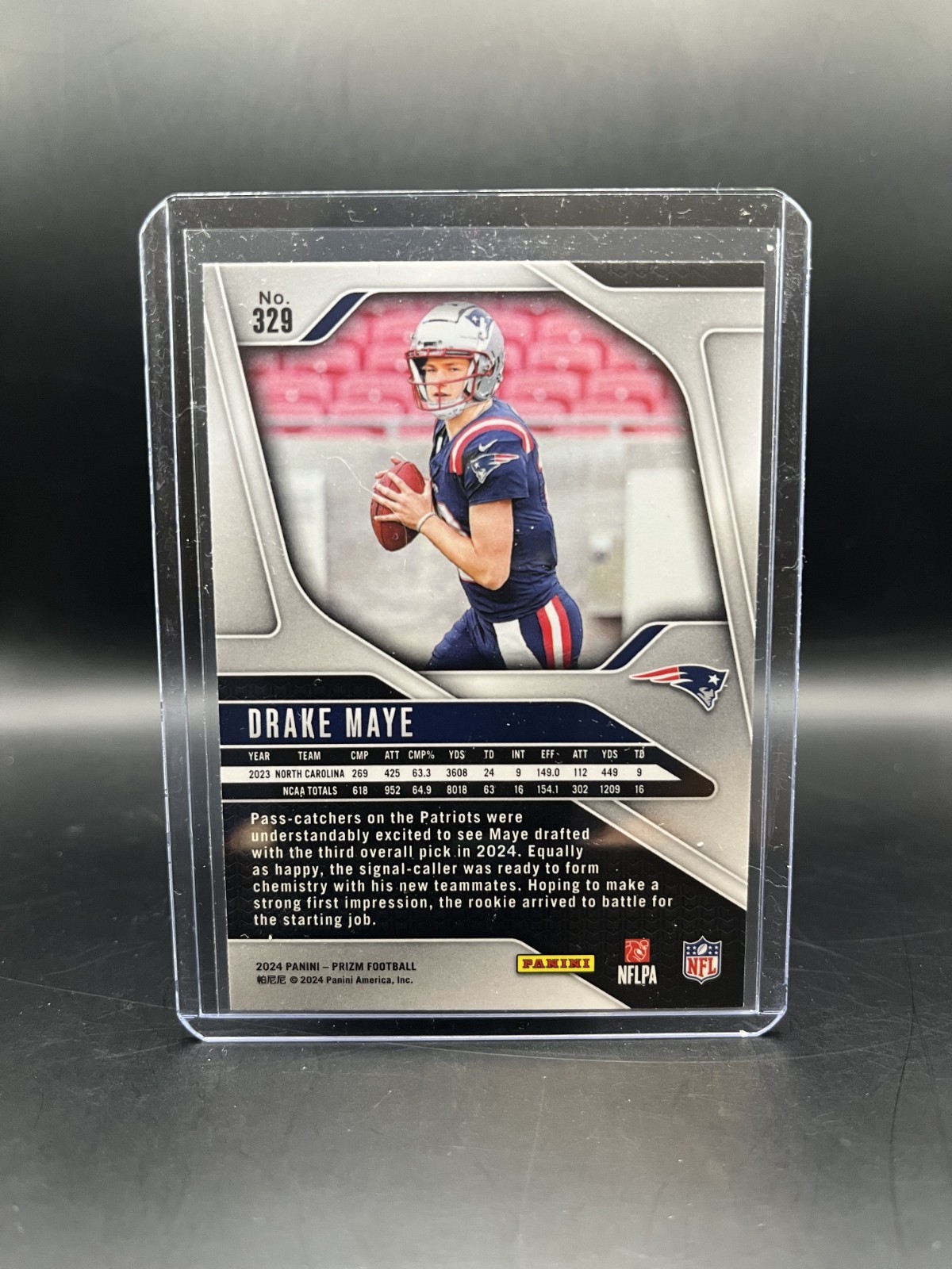 Drake Maye 2024 Panini Prizm Base Rookie RC #329