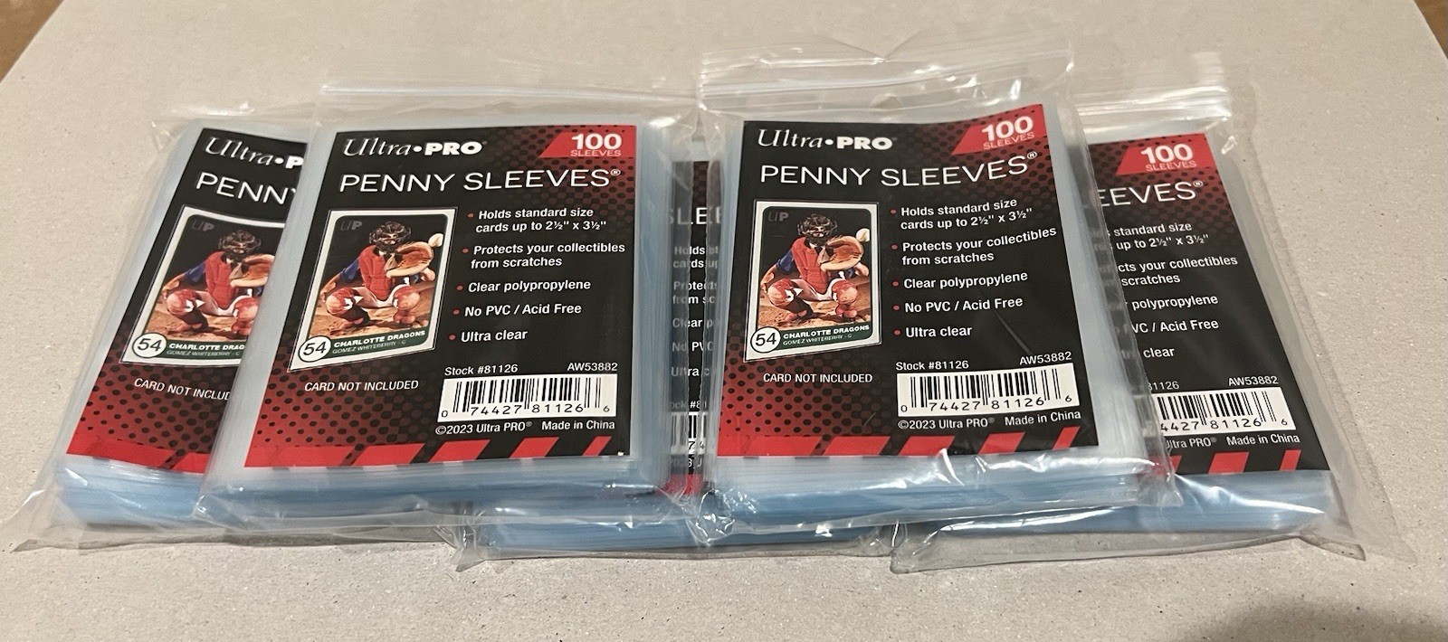 2500 Ultra Pro Soft Penny Card Sleeves 100ct Standard Size Cards Free Shipping