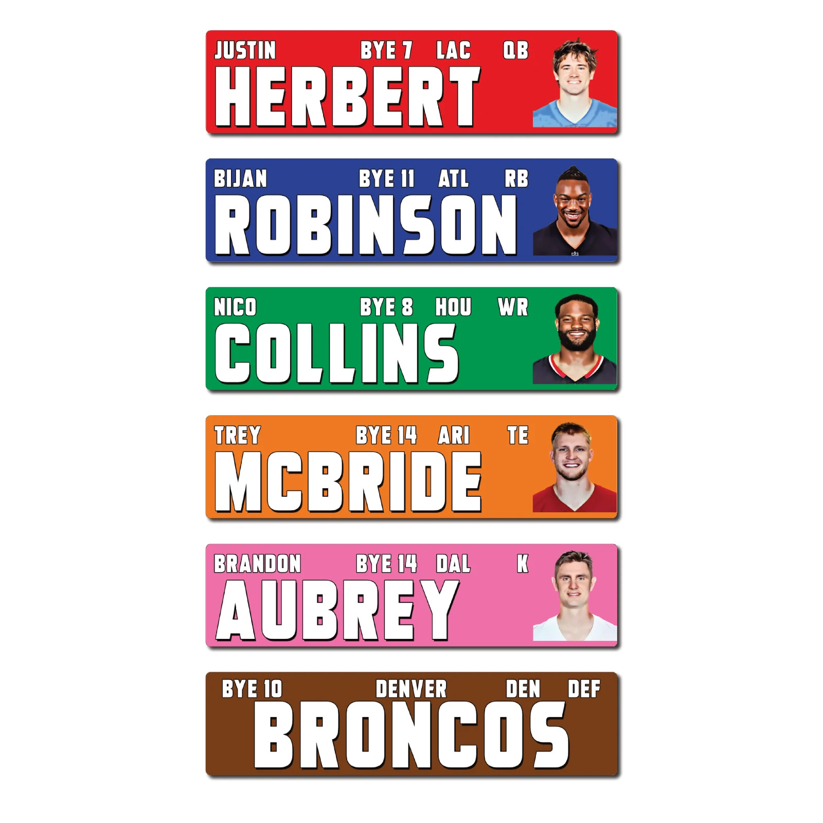 Fantasy Football Draft Board Kit – NEW for 2026 – LARGE Player Stickers & Board
