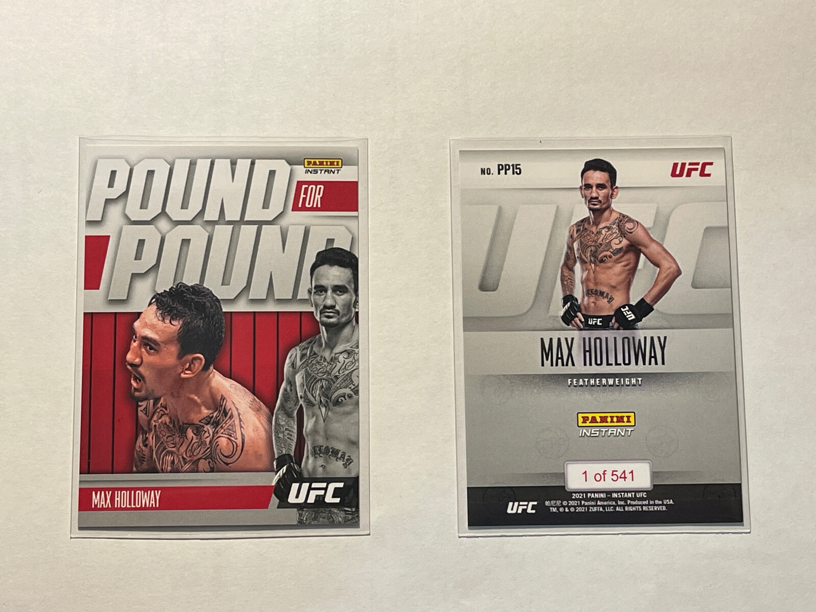 2021 Panini Instant UFC Pound For Pound 1 OF 541 MAX HOLLOWAY #PP15 RARE