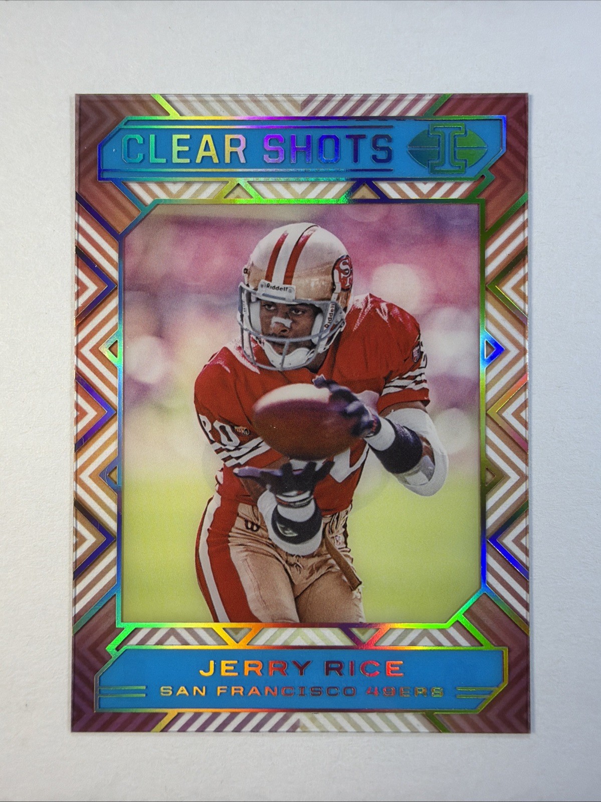 2020 Panini Illusions JERRY RICE Clear Shots Light Blue #/299 Acetate 49ers HOF