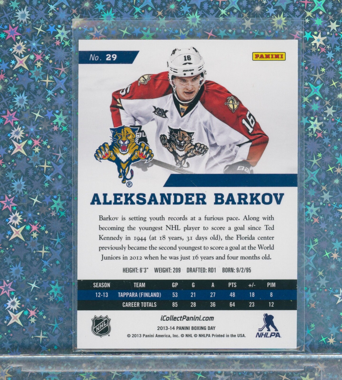 🏒 Aleksander Barkov 2013-14 Panini Absolute Boxing Day #29 🚨 FLA PANTHERS ⚡️