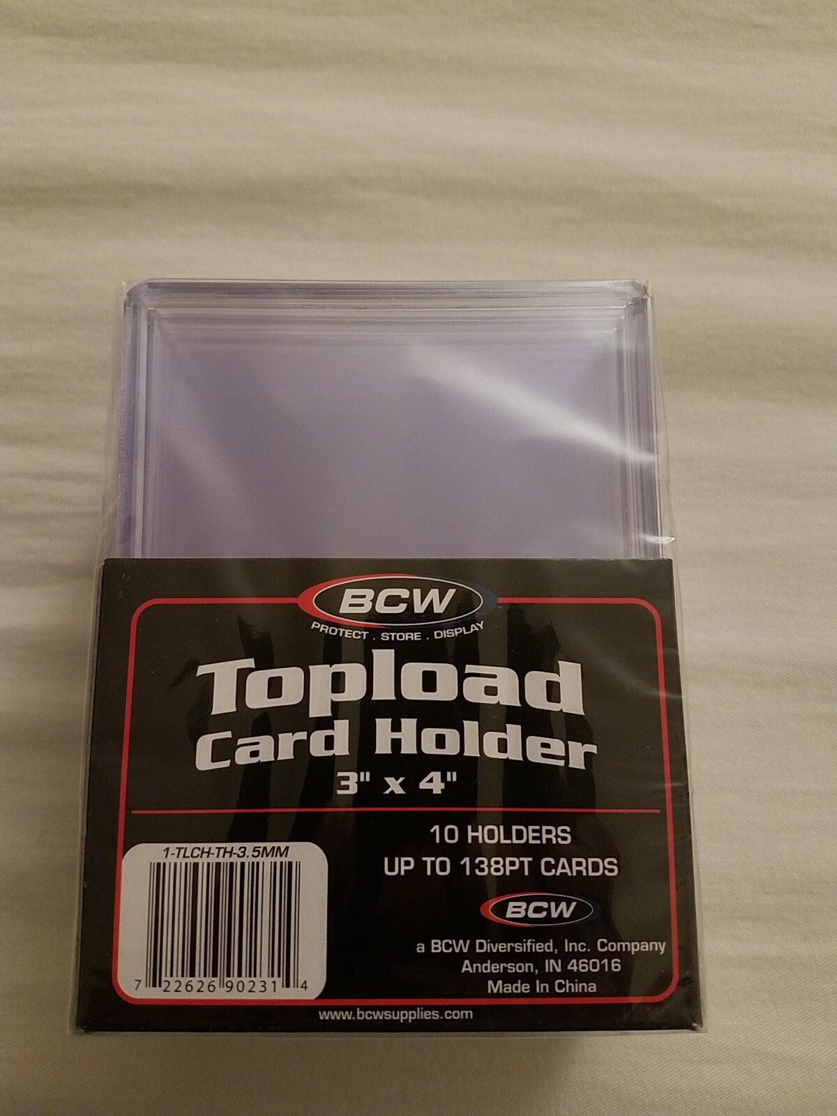 1 (10 Pack) BCW Thick 138pt Toploader Card Holder 3.5 mm