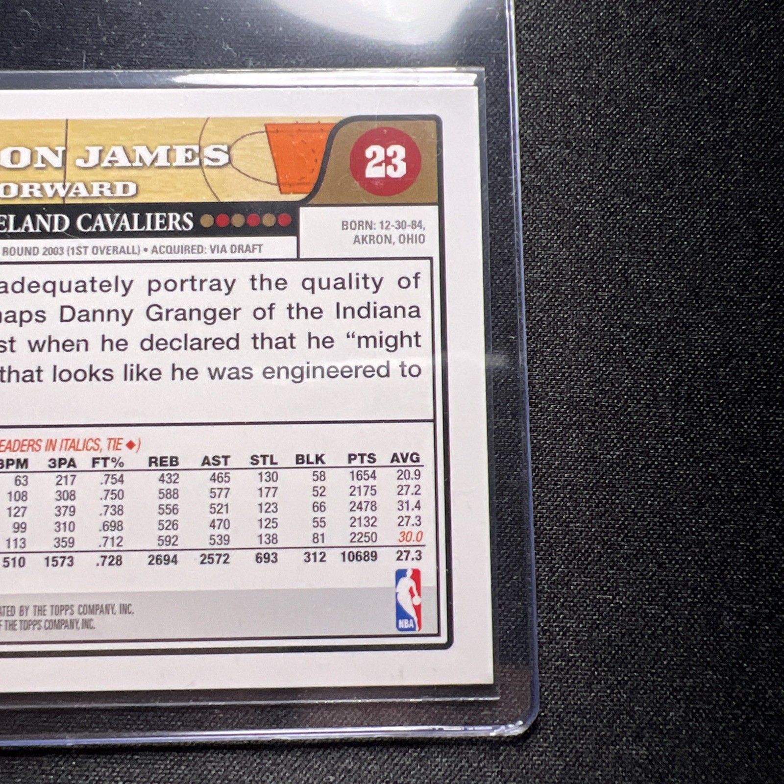 2008-09 Topps #23 LeBron James Chalk – NM- HIGH GEM MINT 10 Contender