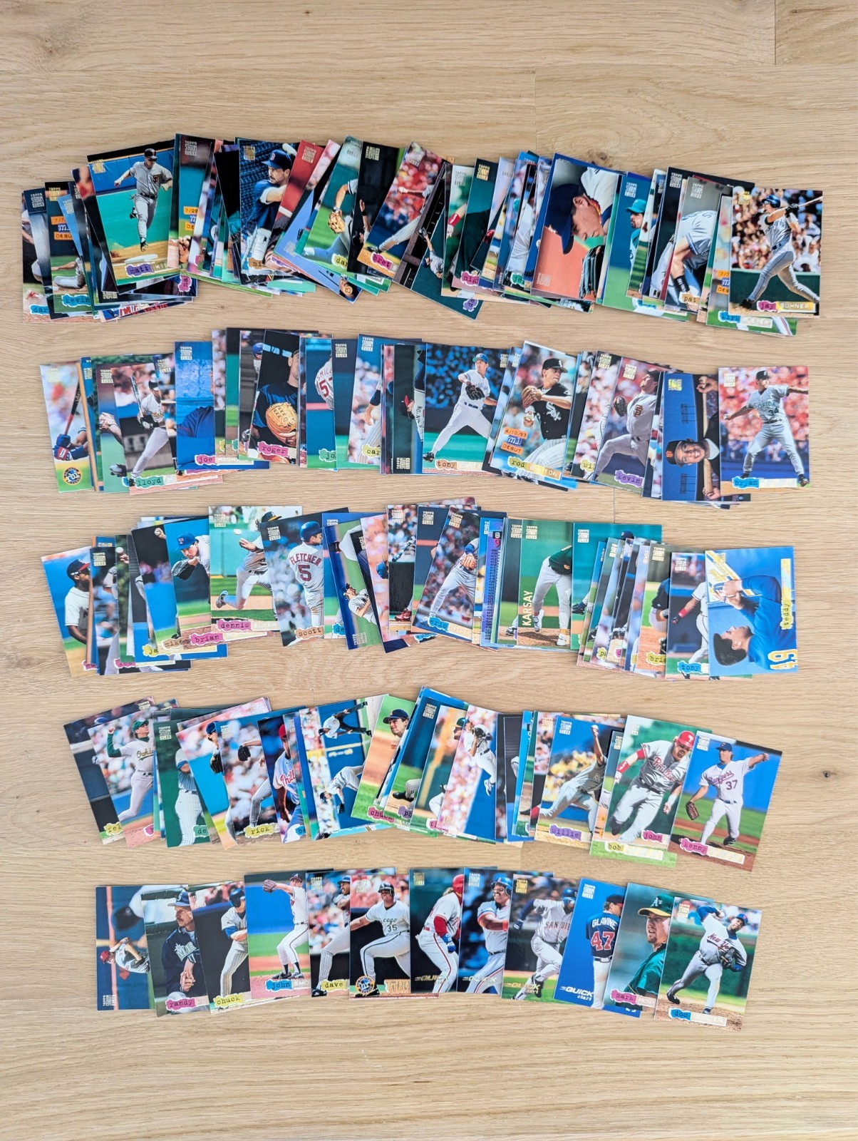 📈Lot of (200) 1994 Stadium Club Baseball GOLDEN RAINBOW parallel cards THOMAS