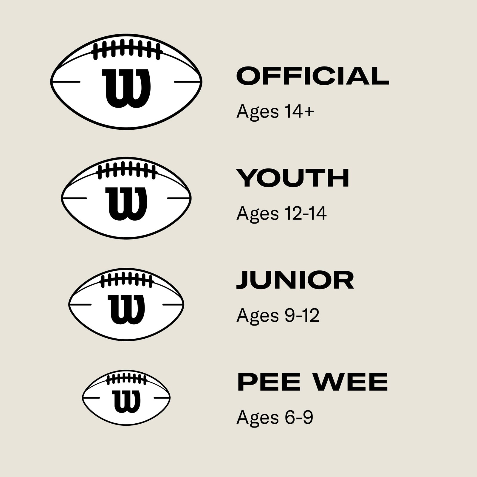 Wilson Ncaa Composite Football – Youth Size Brown Wtf1662B