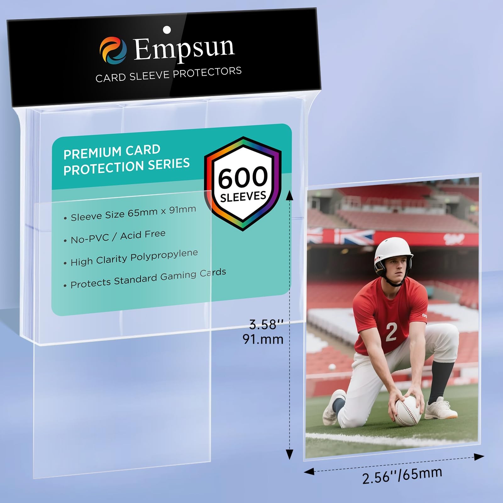 Empsun 600 Count Clear Penny Soft Sleeves Trading Card Sleeves Soft Protectors