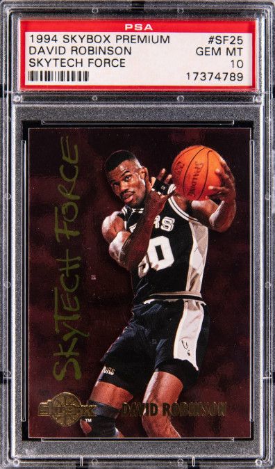 1994-95 SKYBOX PREMIUM SKYTECH FORCE #25 DAVID ROBINSON PSA 10 GEM MINT POP 2