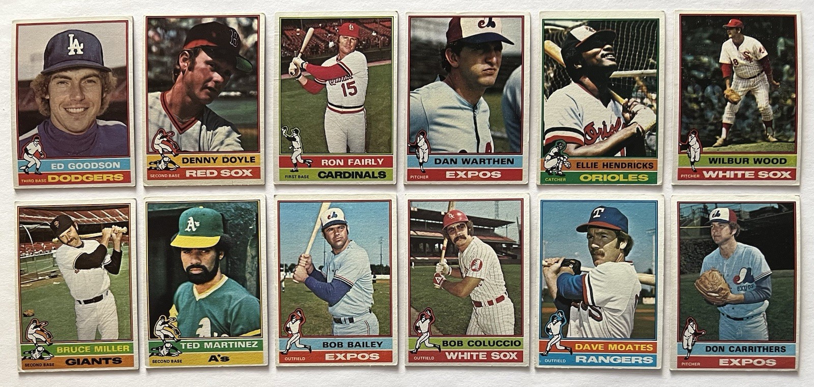 1976 Topps Lot 544 Assorted Cards