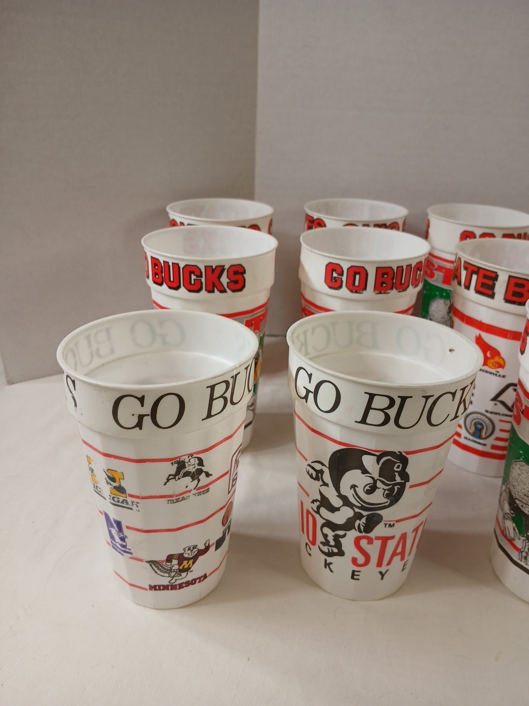 Ohio State Buckeyes College Football Plastic Cup Lot Of 21 Drinking Cups Bucks