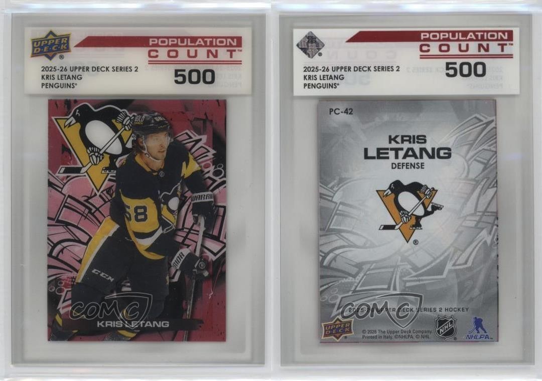 2025-26 Upper Deck Series 2 Population Count 500 Kris Letang #PC-42 1s6k