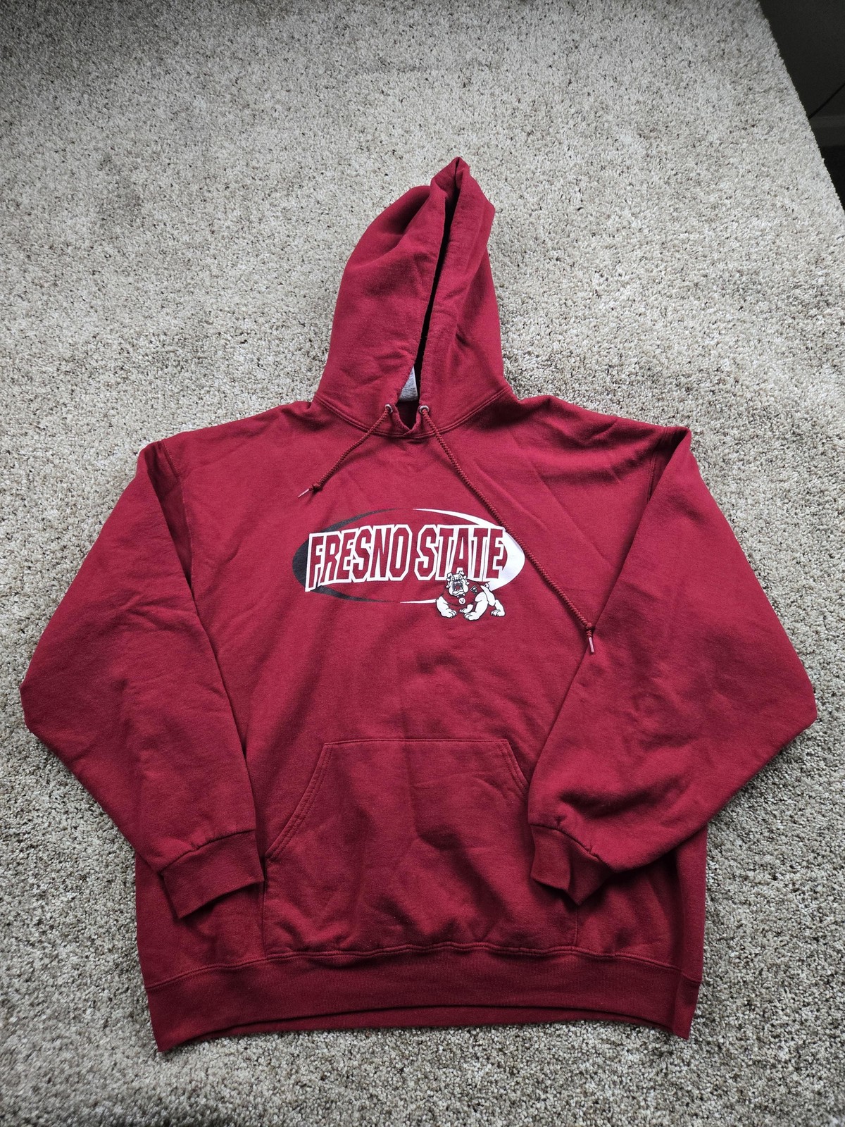 Vintage Fresno State Bulldogs Hoodie Sweatshirt Mens 2XL NCAA Football Jerzees