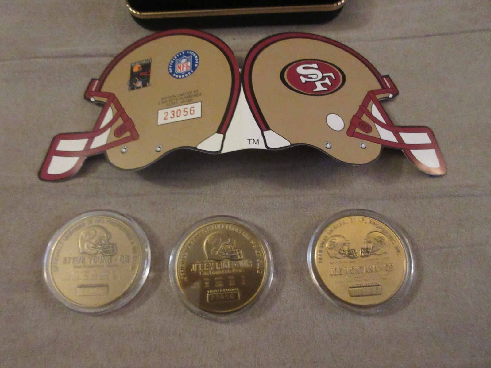 San Francisco 49ers The Highland Mint 3 Set Coins Rice, Young, Montana