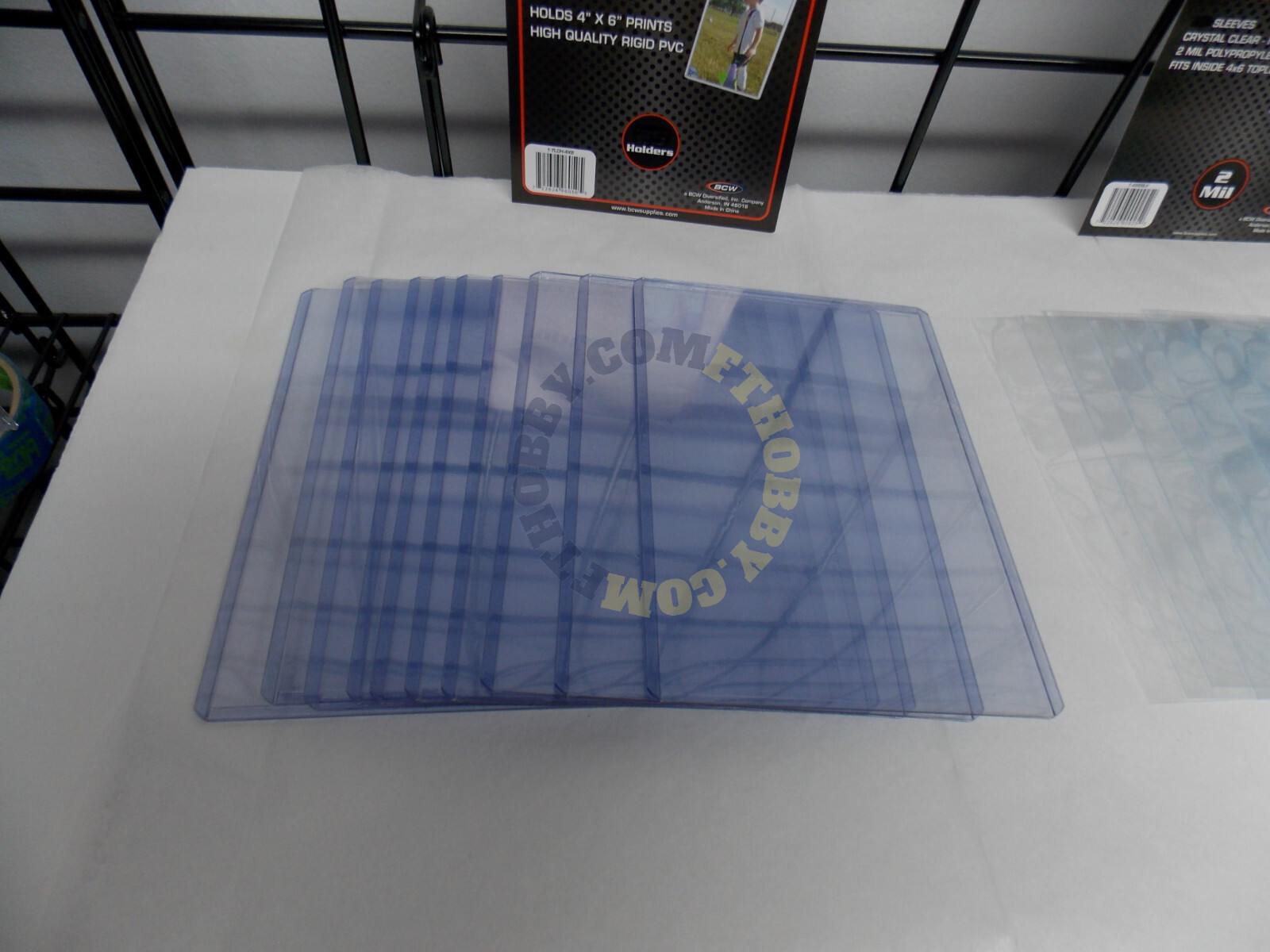 10 BCW 4X6 Postcard Photo Topload Holder + 10 BCW 4X6 Soft Sleeves