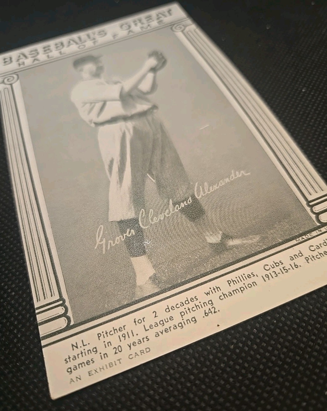 Grover Cleveland Alexander ● 1948 Hall Of Fame Exhibit Card ● VG/EX ● See Below