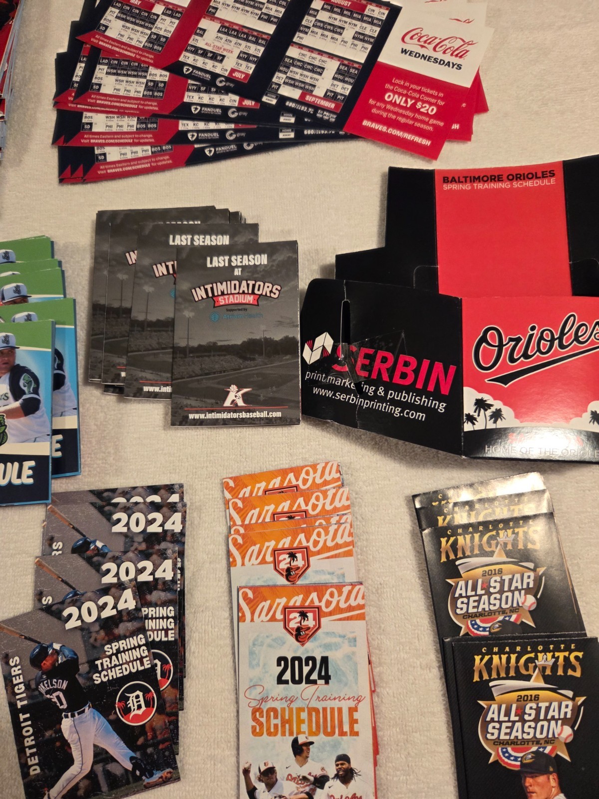 HUGE Baseball Schedules, Tickets, Info, Minor & Major League MIX 150 Item Lot