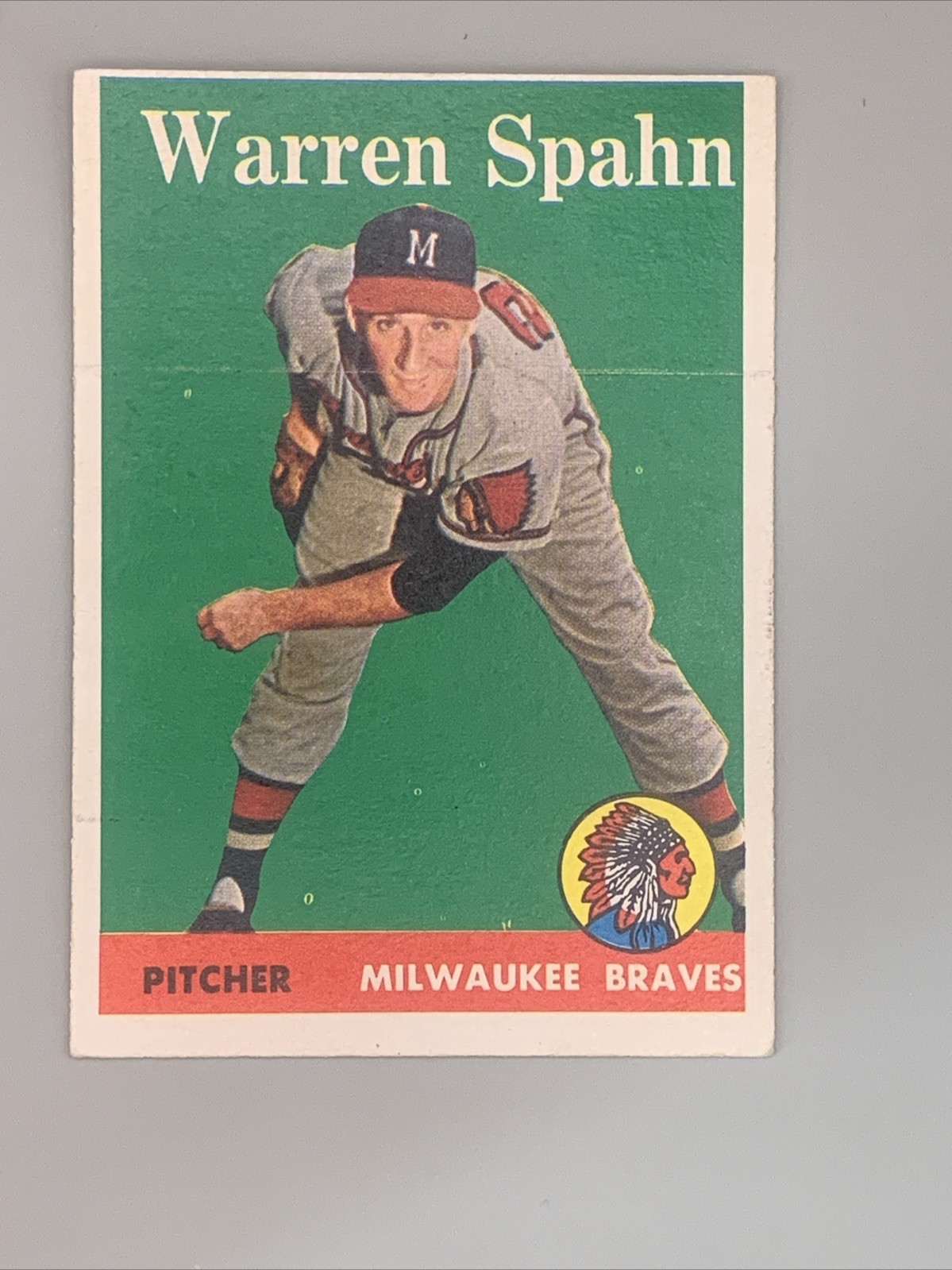 1958 Topps Warren Spahn #270 EX Print Line But Sharp No Creases Free Shipping 🔥