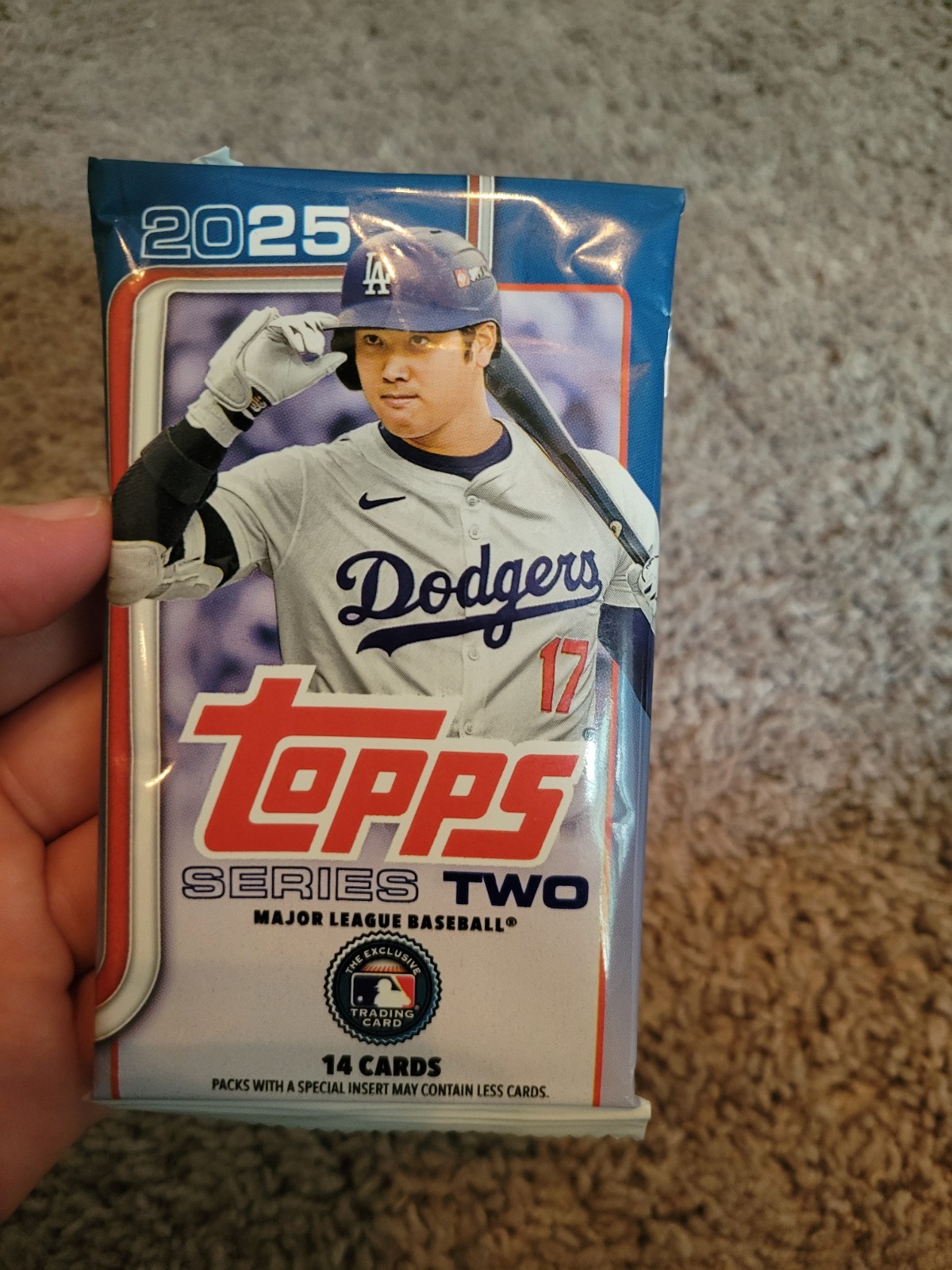 Topps 2025 Series 2 Baseball Trading Card Pack (14 Cards) Compact