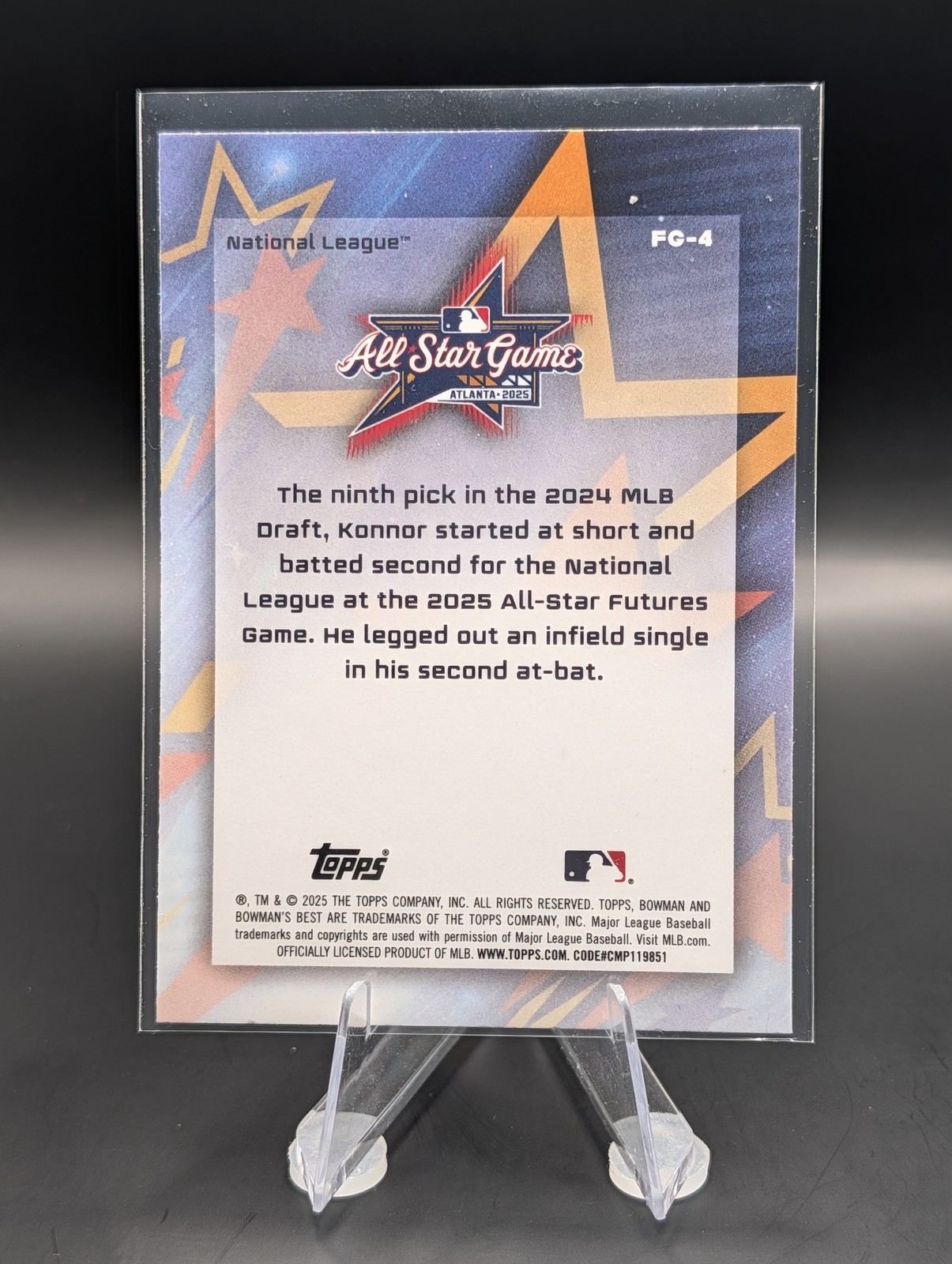 2025 Bowman’s Best #FG-4 Konnor Griffin 2025 MLB All-Star Futures Game Refractor