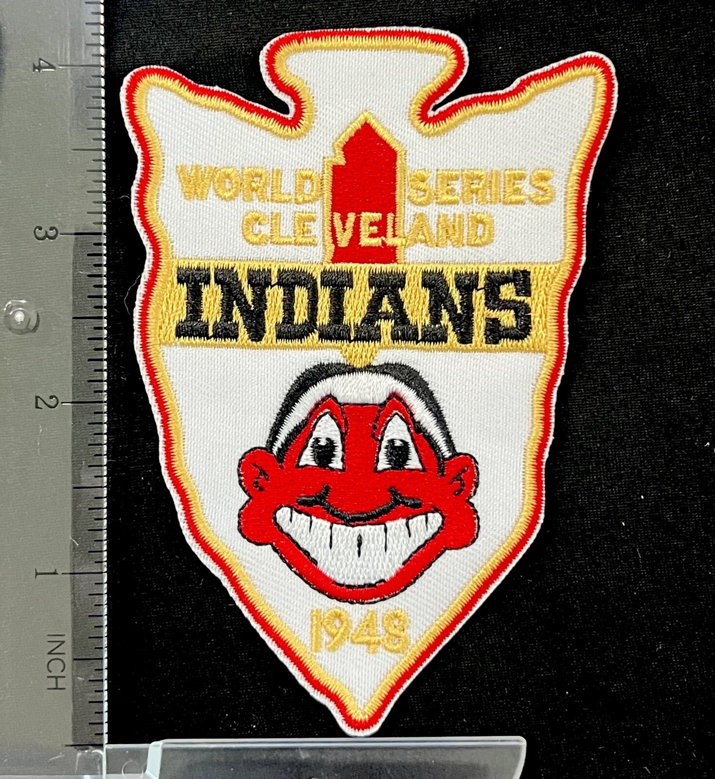 RARE 1948 Cleveland Indians World Series Patch 4.25in. Official Sew On Iron