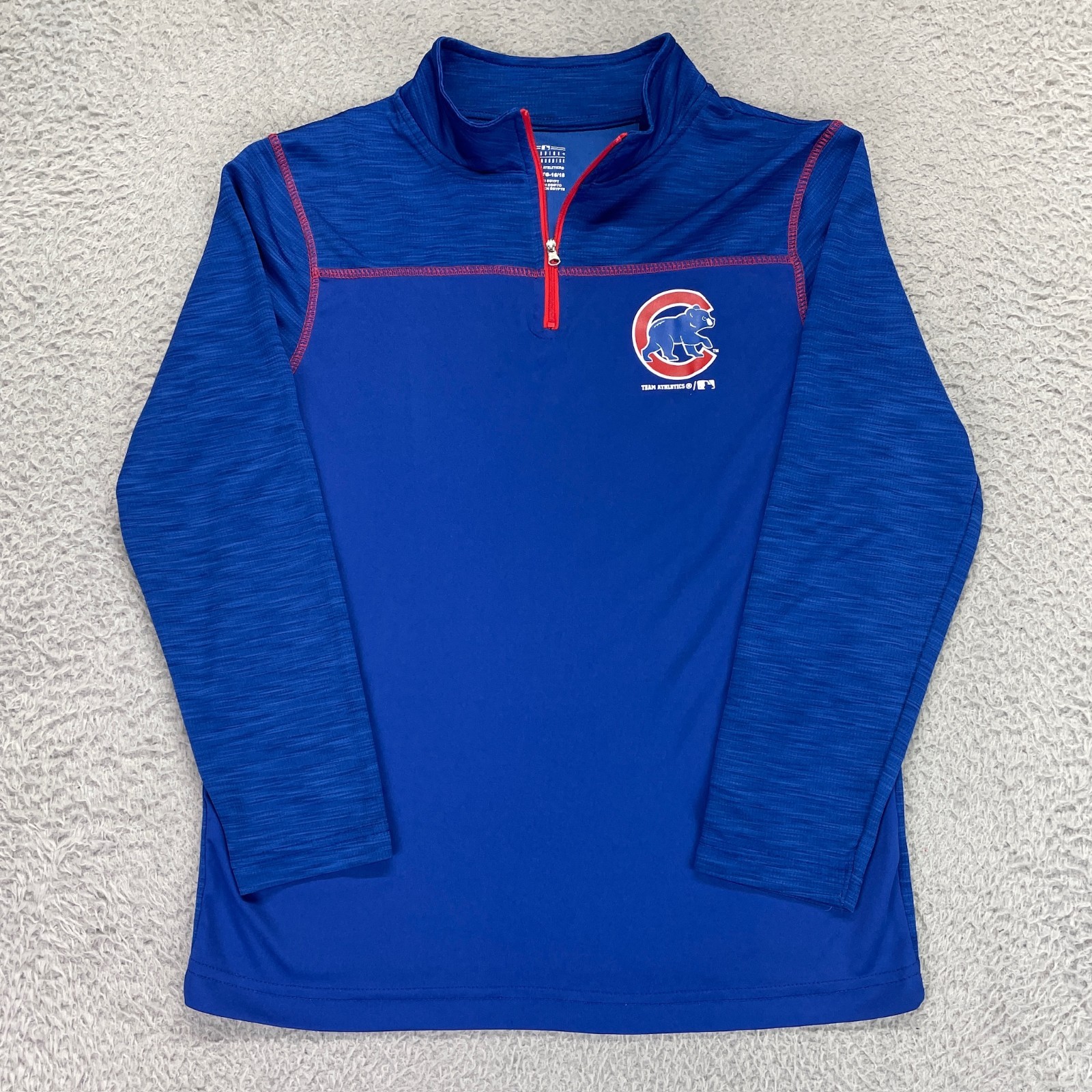 Chicago Cubs 1/4 Zip Warmup Shirt Mens XL Team Athletics MLB