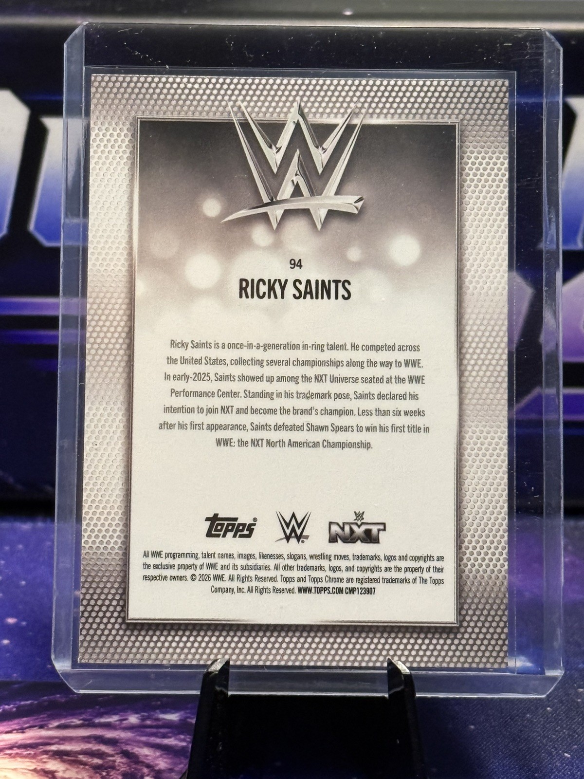 2026 Topps Chrome WWE Ricky Saints Yellow Refractor /275 #94
