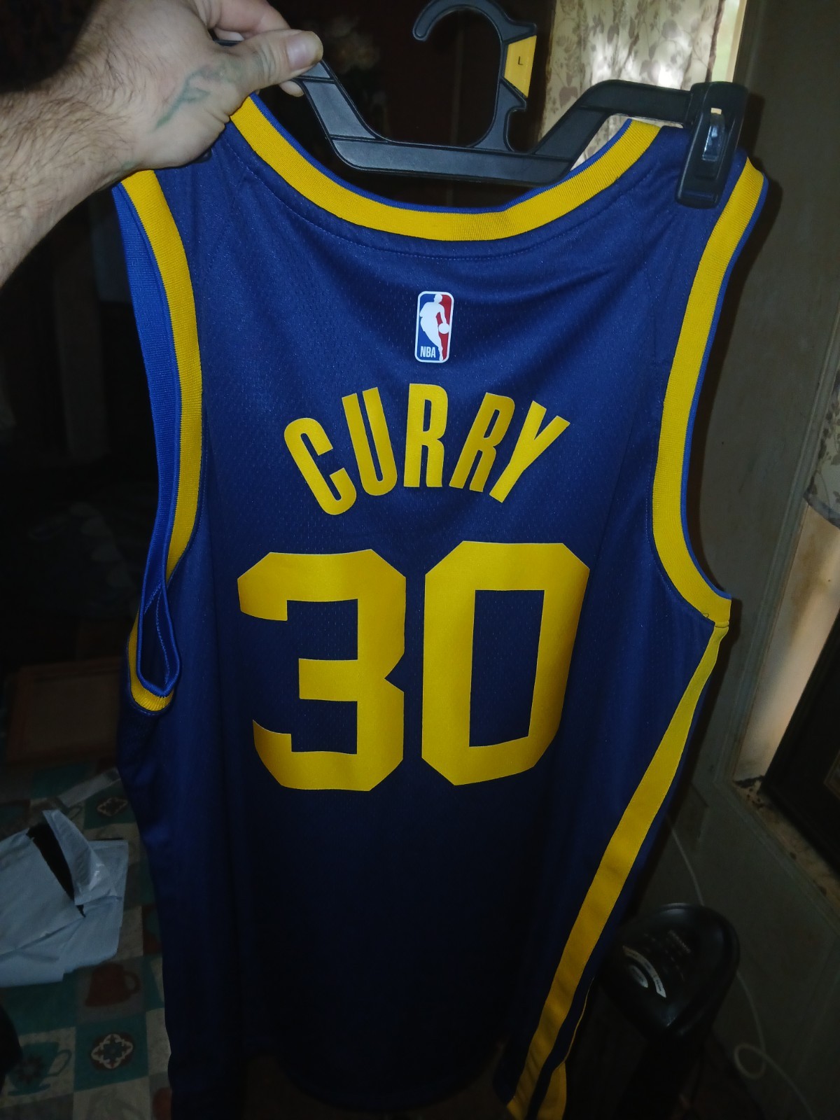 Jordan Golden State Warriors Stephen Curry #30 Statement NBA Jersey Blue 48