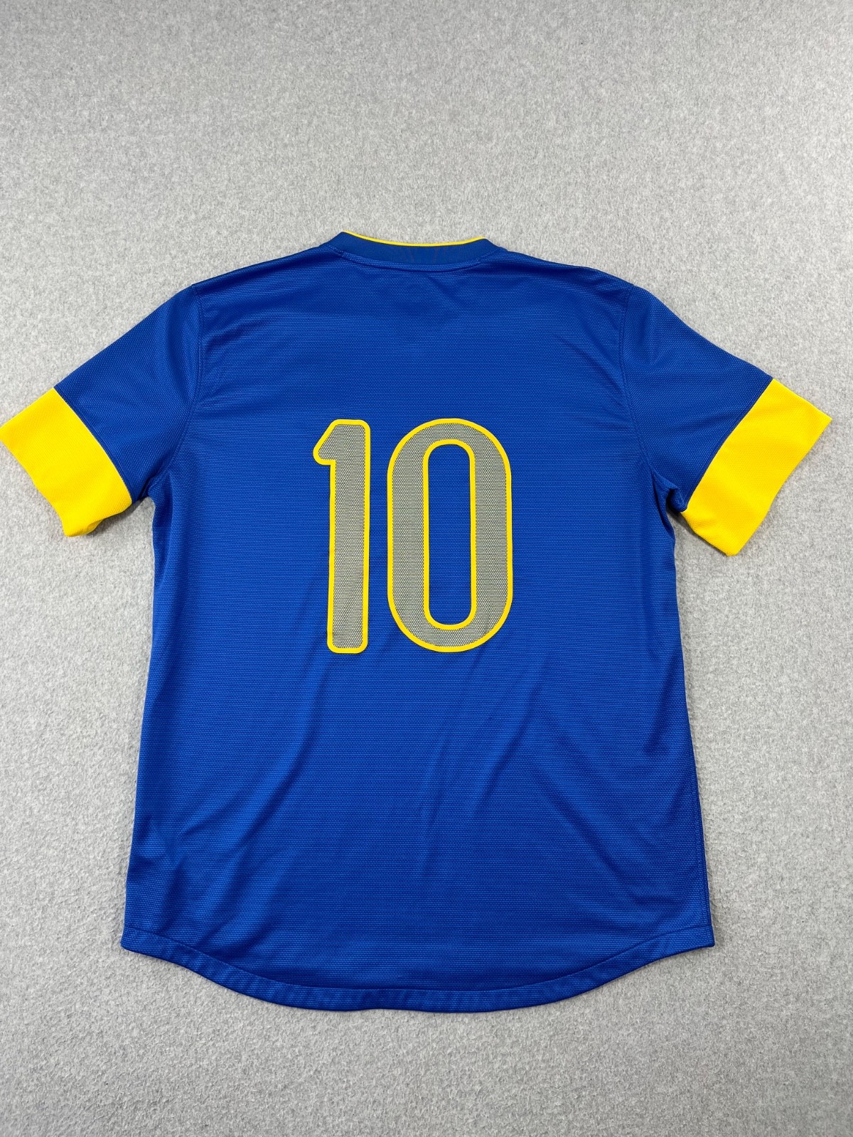 Brazil National Soccer Team Jersey Shirt Mens XL Blue 2010/11 CBF Nike Dri Fit