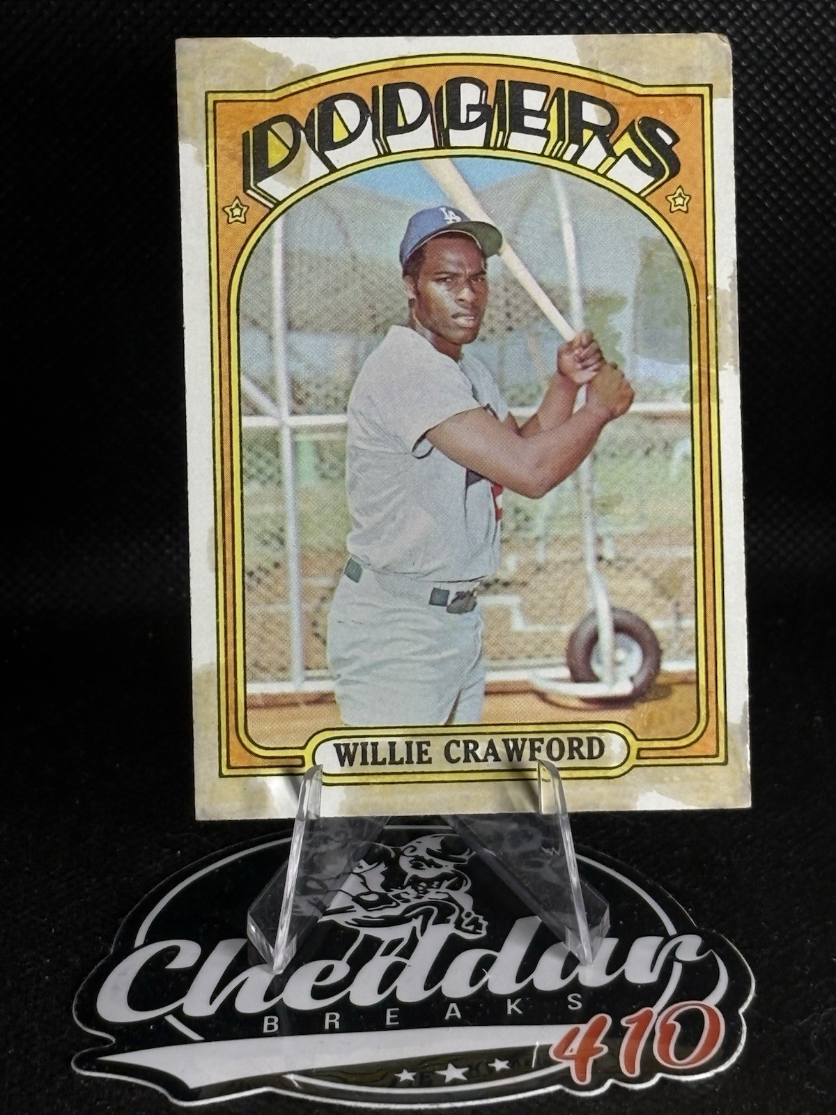 WILLIE CRAWFORD 1972 TOPPS BASEBALL CARD #669 LOS ANGELES DODGERS HIGH # G/VG