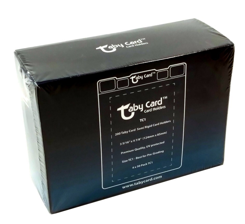 2000 Ct. Case Taby Card™ TC1 Semi Rigid Card Holders – 200 ea. x 10 Boxes
