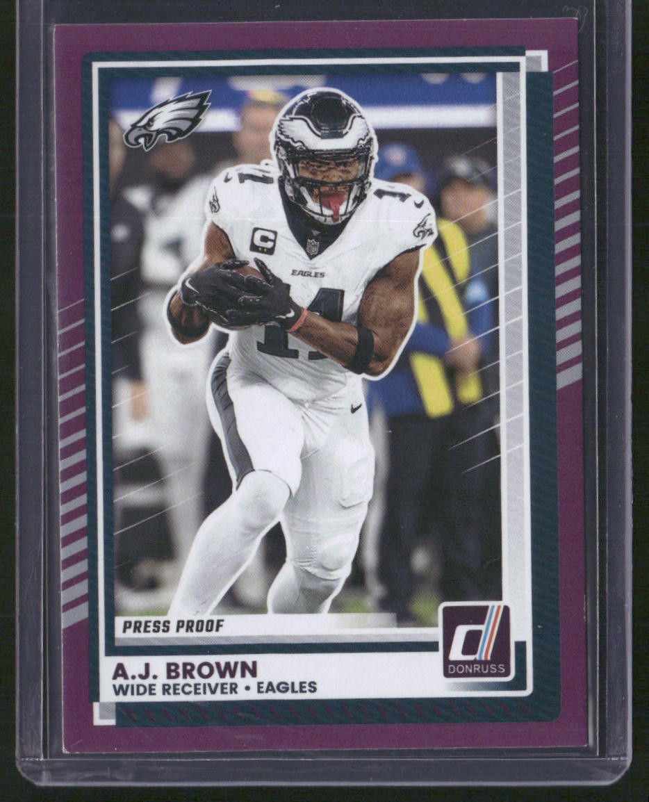2025 Donruss #22 A.J. Brown Press Proofs Purple