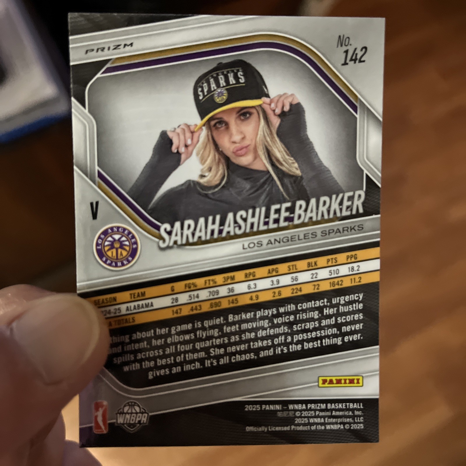 2025 Prizm WNBA – Rookie Variation Sarah Ashlee Barker #142 Green Prizm (RC)