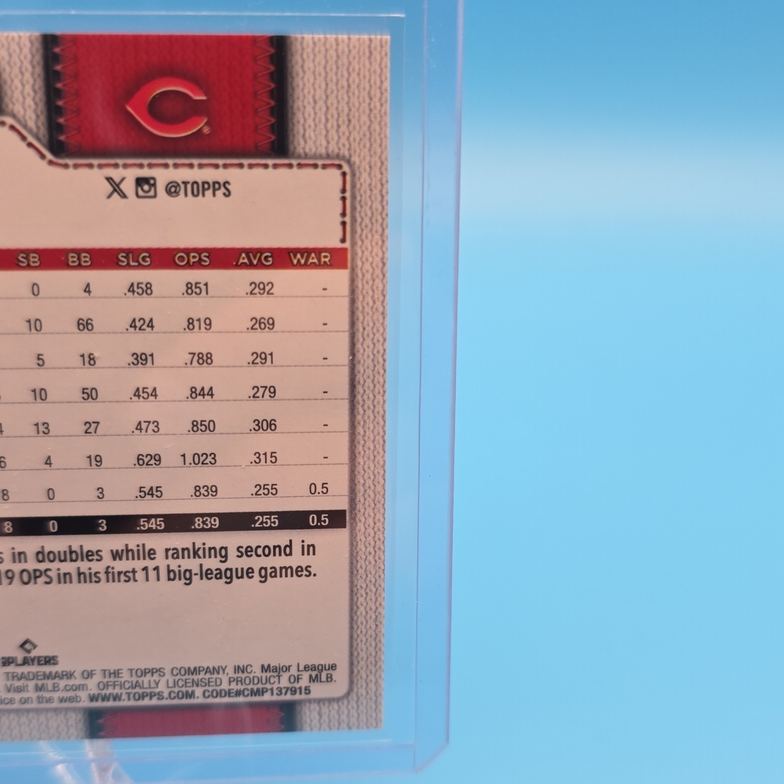 Topps 2026 Series 2 Sal Stewart RC Autograph #372 Cincinnati Reds