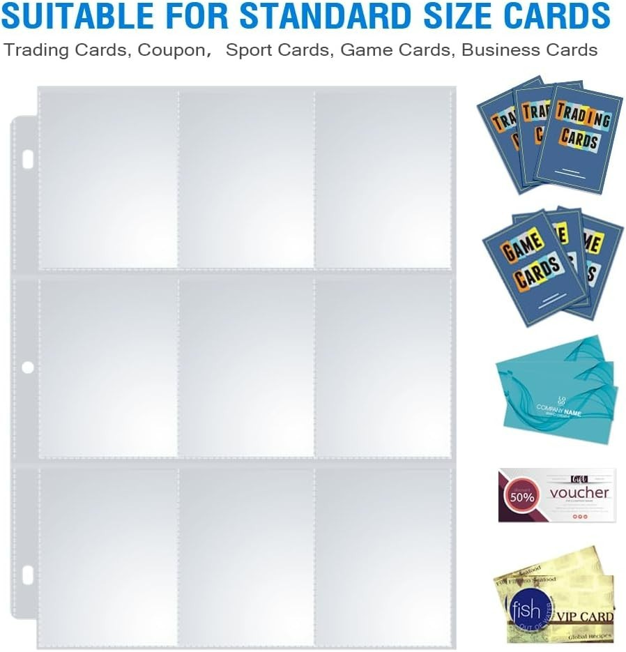 Durable Single-Sided Page Protectors – 36 Pack for Card Storage and Displays