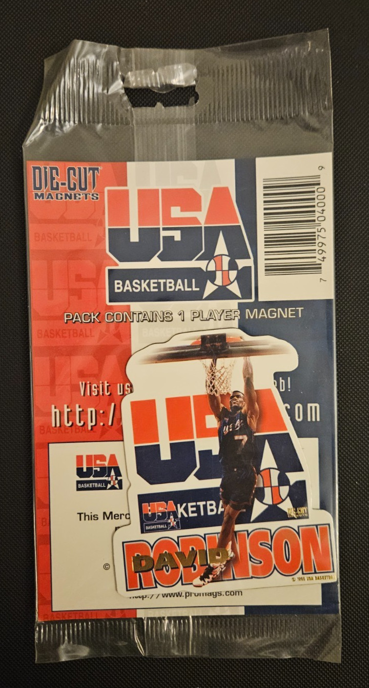 1996 USA Basketball Die-Cut Magnet ~ David Robinson!
