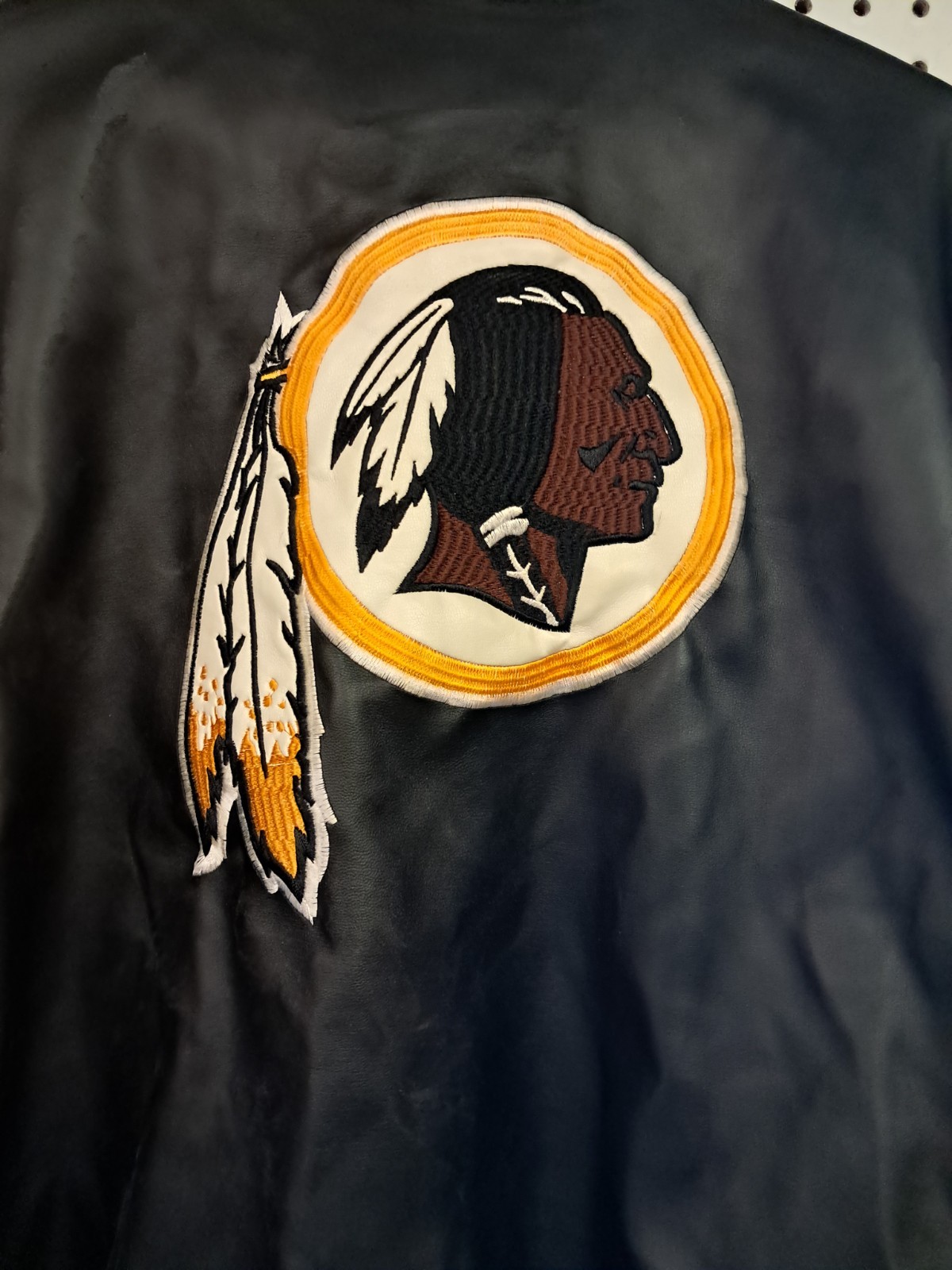 Vintage NFL Washington Redskins GIII PVC Leather Jacket Size XL