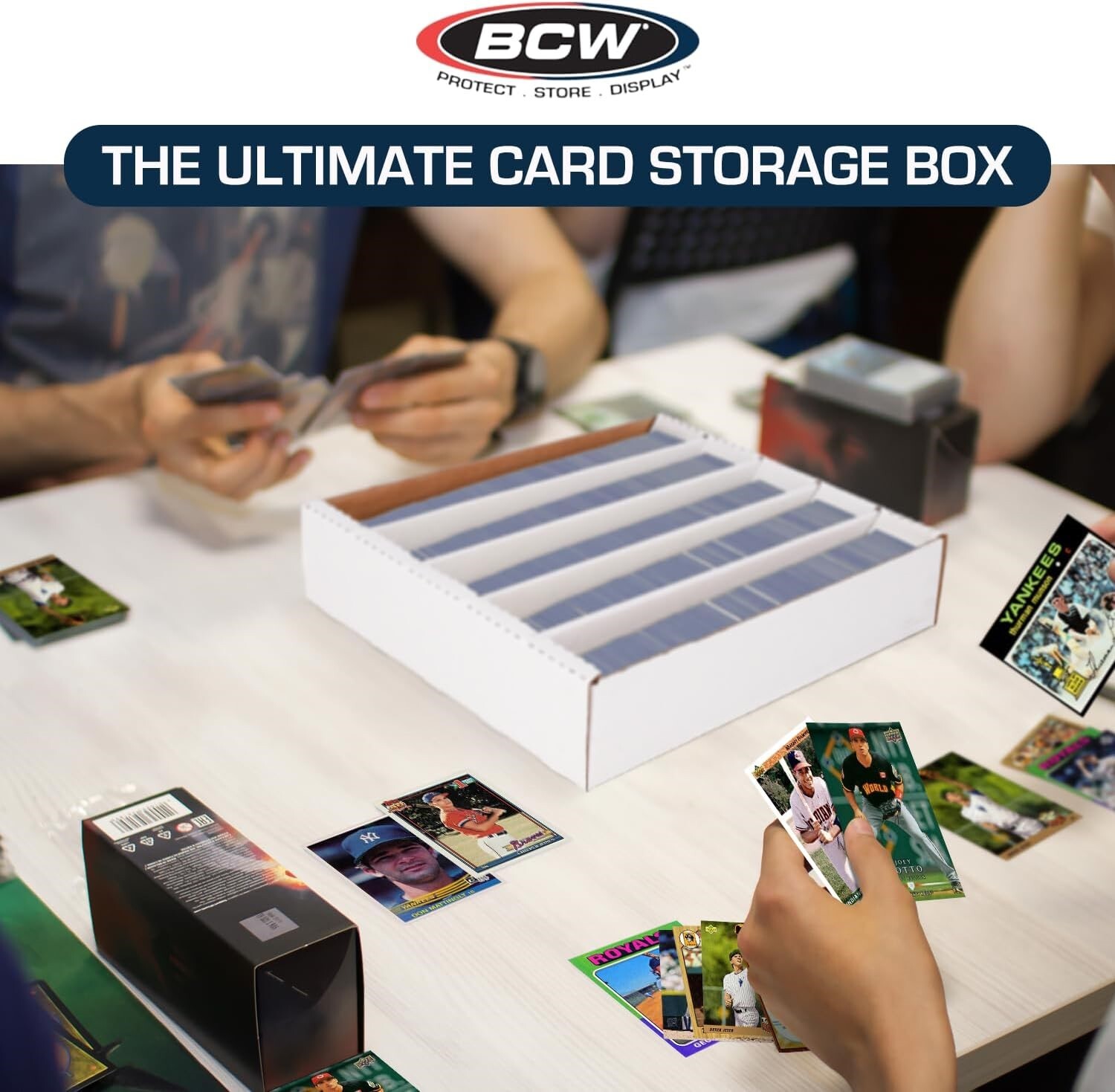 5 BCW 5000 Count Card Boxes Baseball Sport Gaming Cards Storage Full Lid Monster