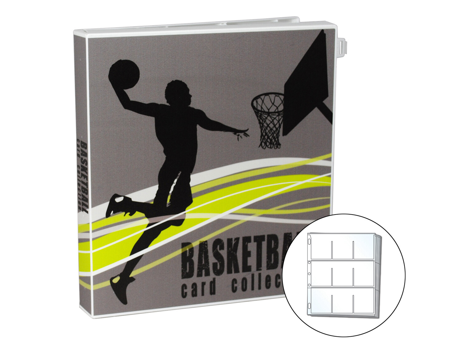 UniKeep Basketball Trading Card Binder, 10 Card Pages Included, Holds 180 Cards