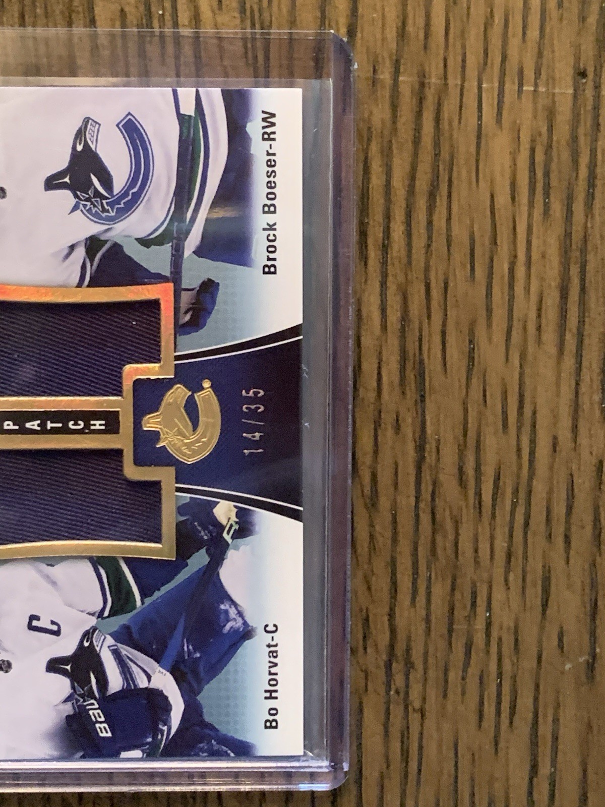 22-23 Ultimate Collection- Ulti-Mates Patch Bo Horvat / Brock Boeser #UTM-HB /35