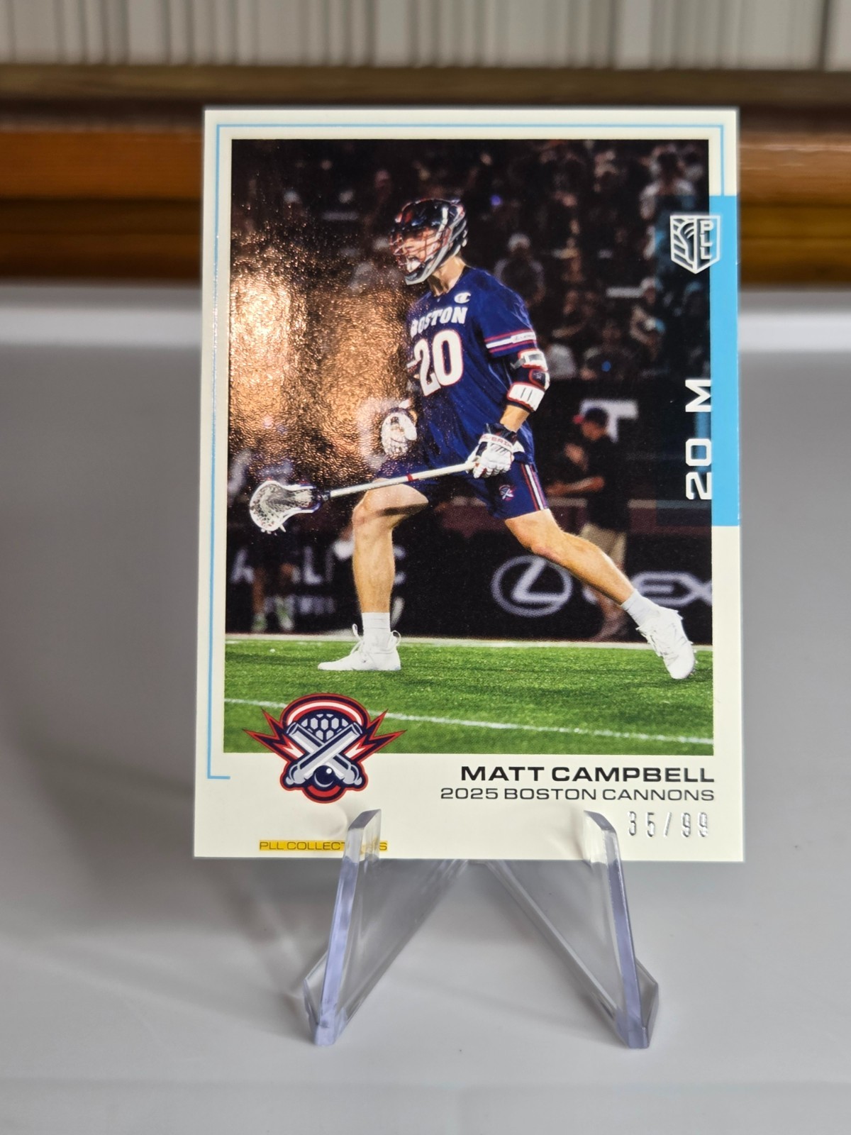 Premier Lacrosse League – 2025 Flagship PLL – Matt Campbell – Blue Parallel /99