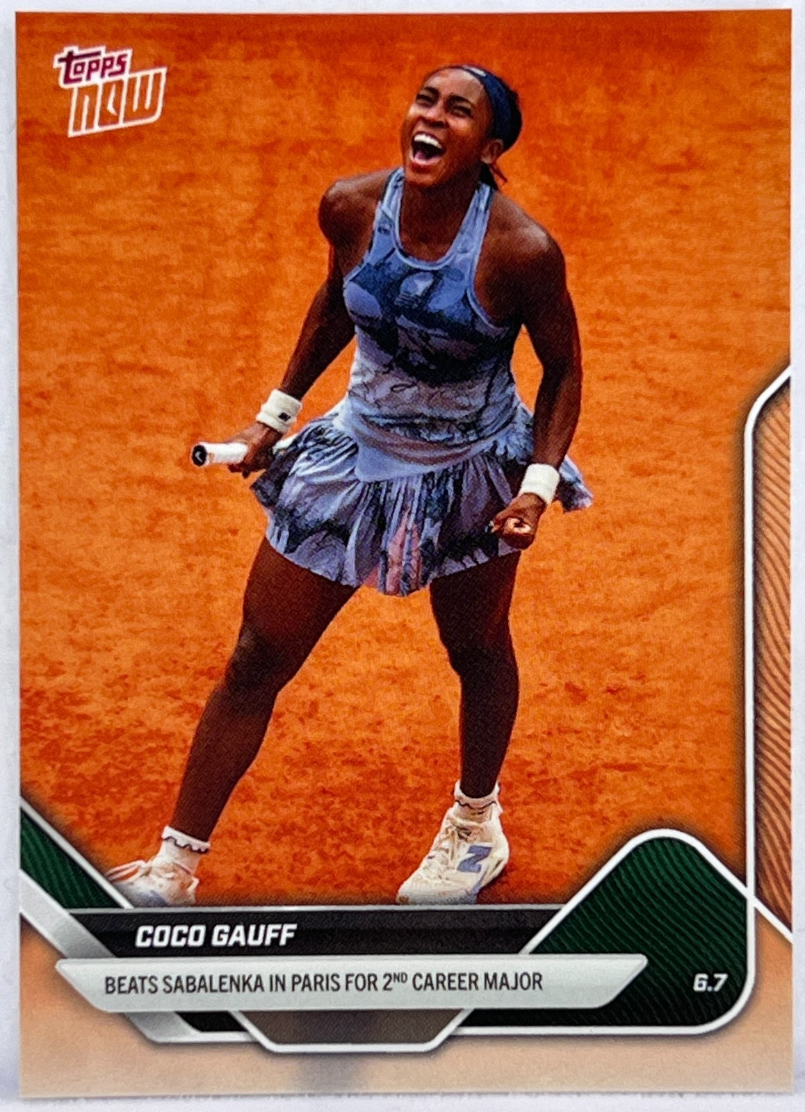Coco Gauff Topps Now 2nd Career Major French Open TNCG1