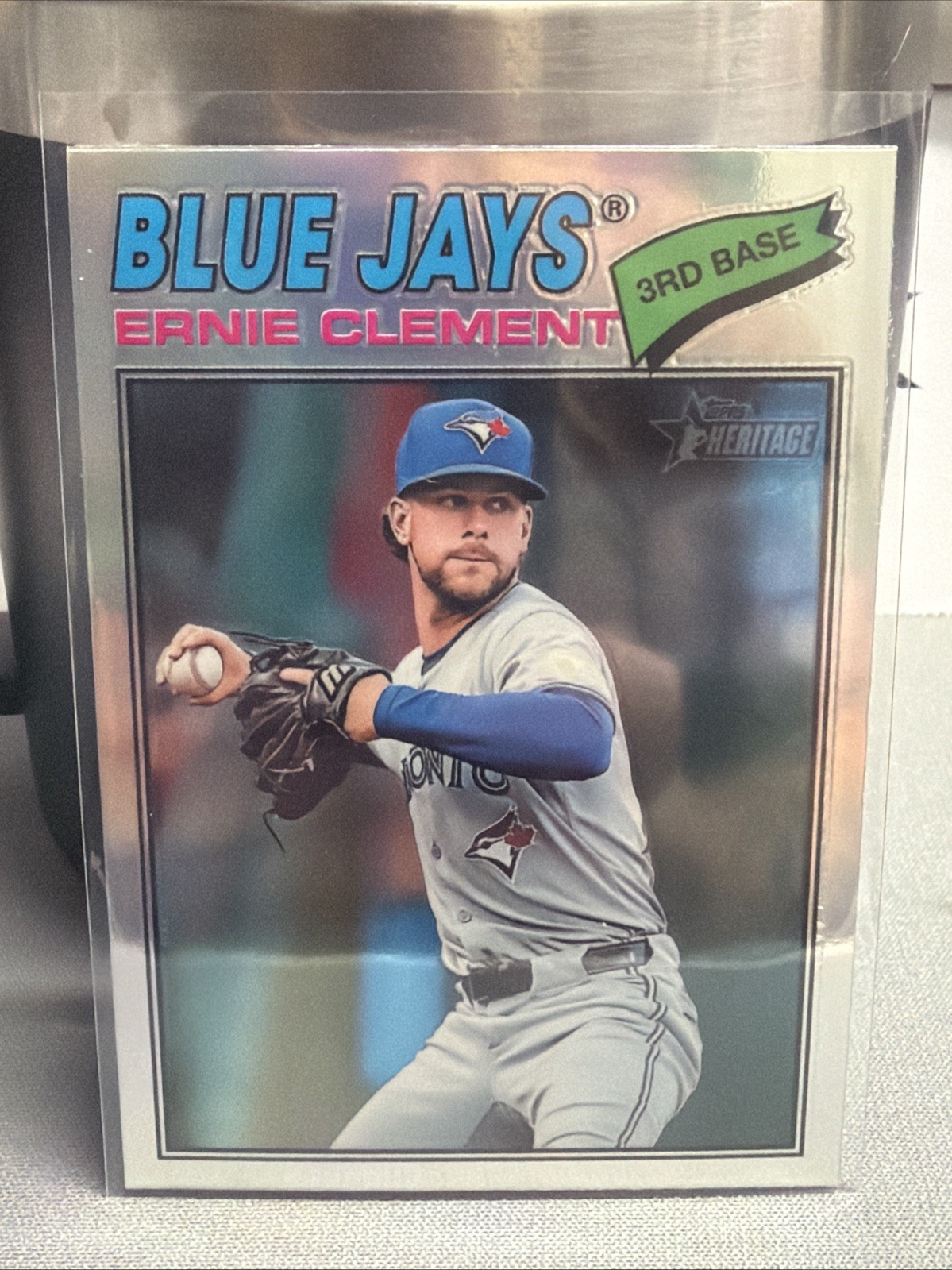 2026 Topps Heritage Mega Box Refractor Ernie Clement #21 Toronto Blue Jays