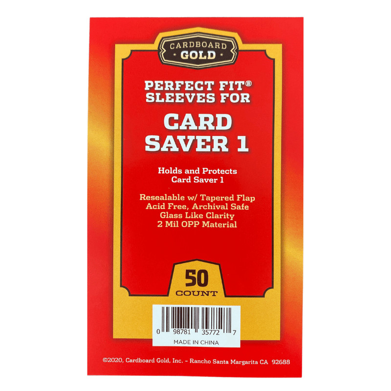 Cardboard Gold Perfect Fit Sleeves PSA Beckett 20pt 75pt Toploader Card Saver 1